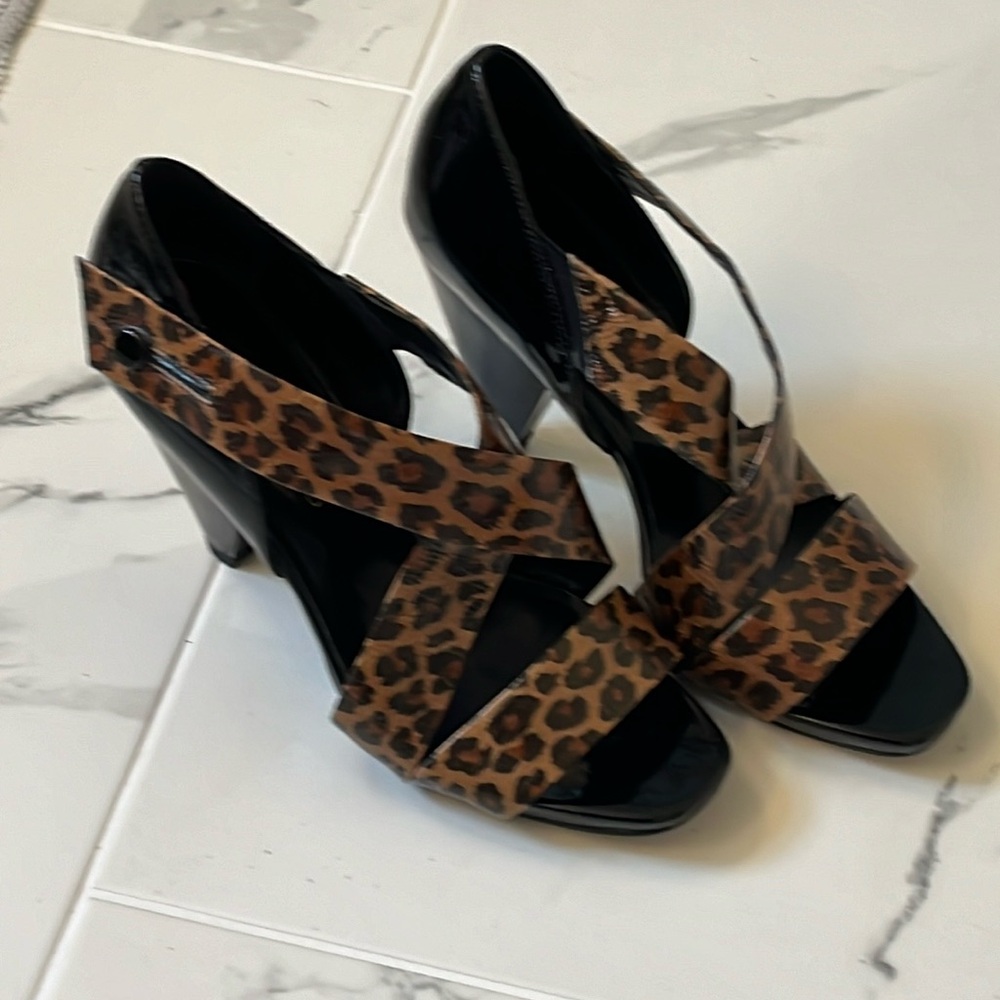 NWOT Franco Sarto leopard print high heels
